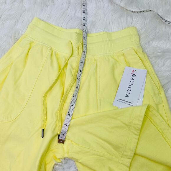 Athleta Women's Farallon Midi Short Size S Bright Yellow NWT - Picture 3 of 16